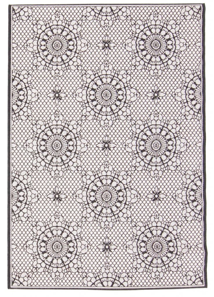 Wilton-teppe - Charleston (sort/sand) (Størrelse: 200 x 290 cm)