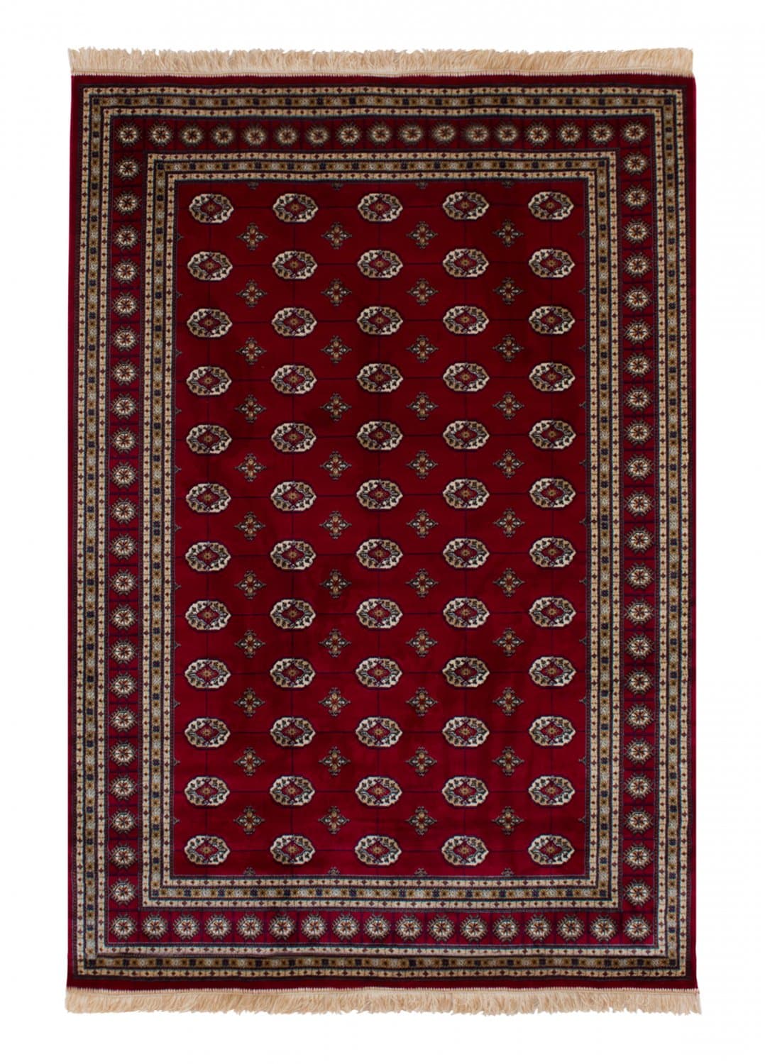 Wilton-teppe - Kashmir Boccara (rød) (Størrelse: 160 x 230 cm)