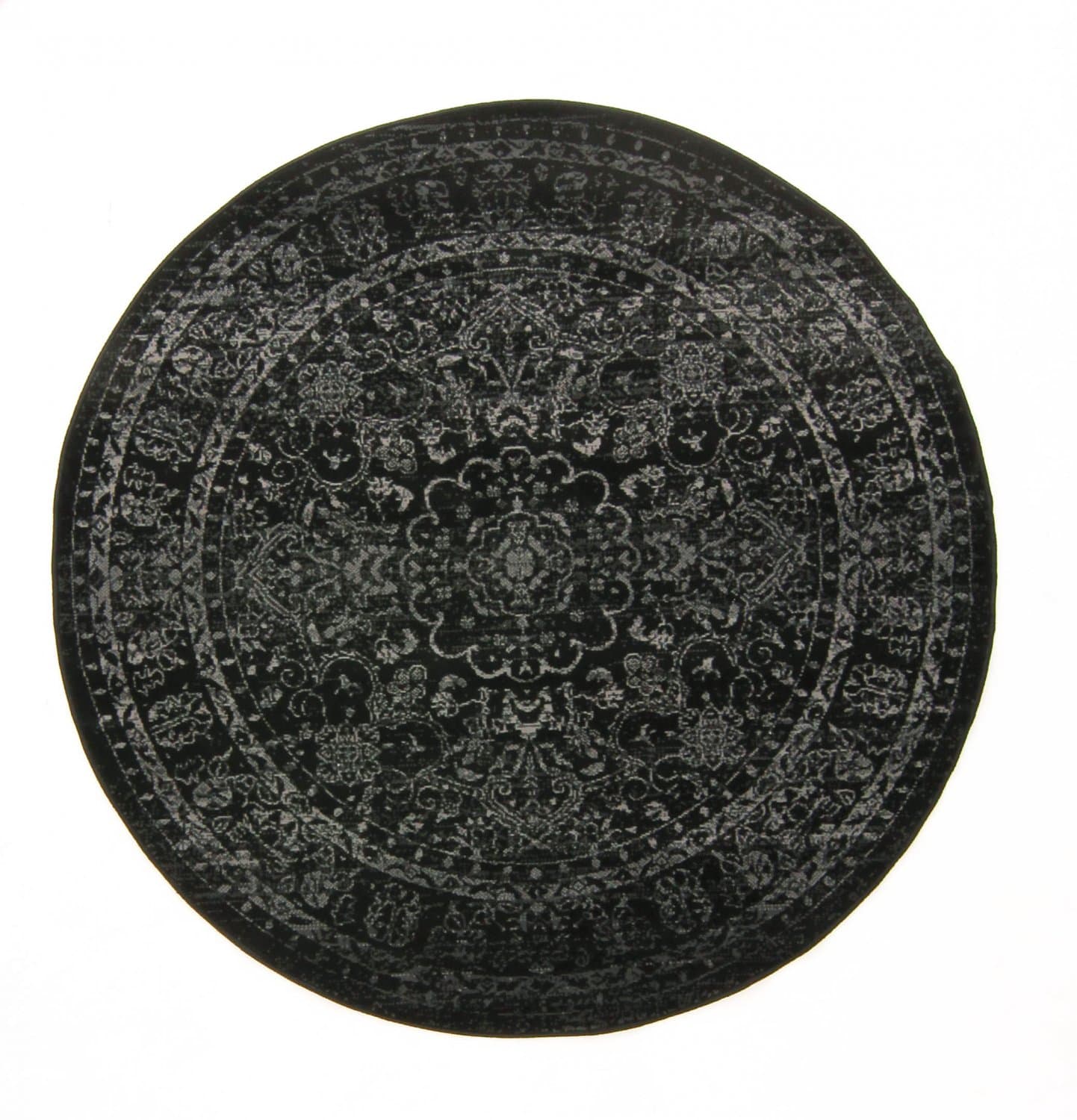 Rundt teppe - Peking Noble (sort) (Størrelse: Ø 120 cm)