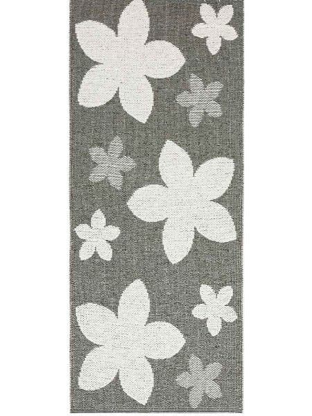 Plastmatter - Horredsmattan Flower (grå) (Størrelse: 70 x 350 cm)