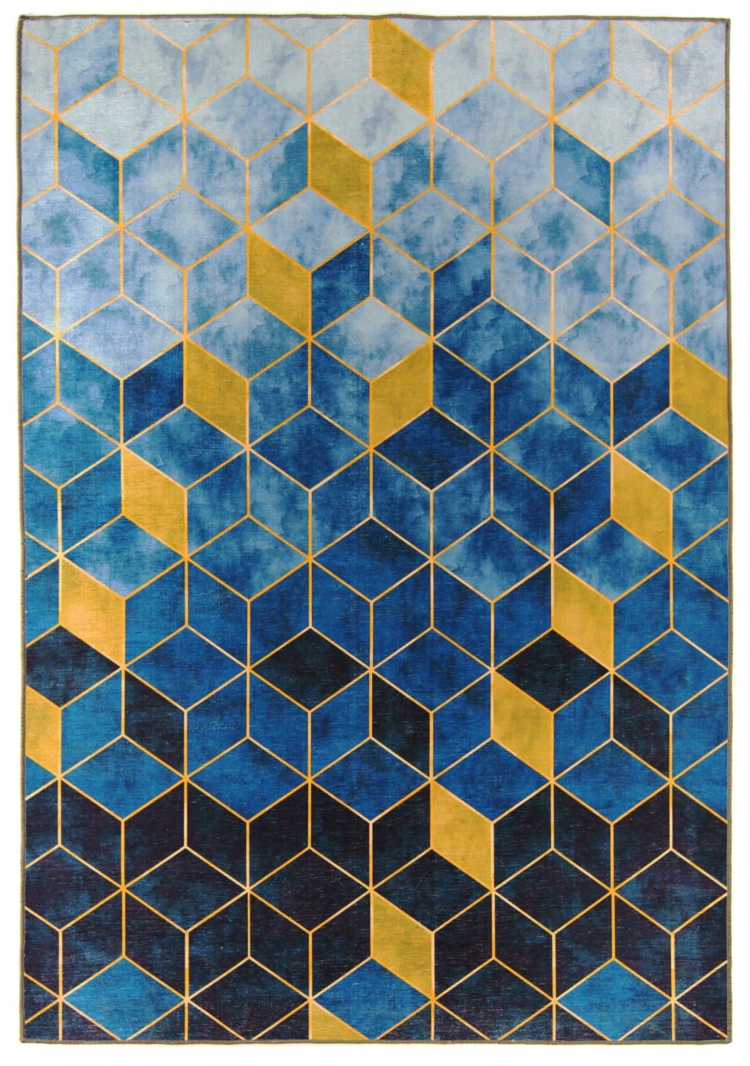 Wilton-teppe - Brigooda (blå) (Størrelse: 130 x 190 cm)
