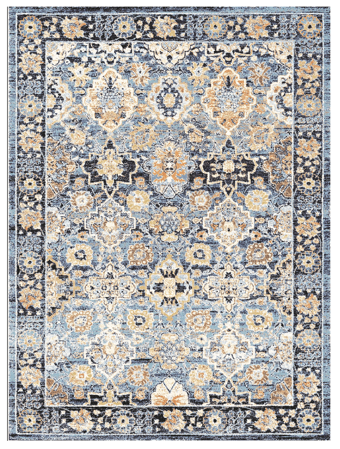 Wilton-teppe - Fernana (blå/multi) (Størrelse: 130 x 190 cm)