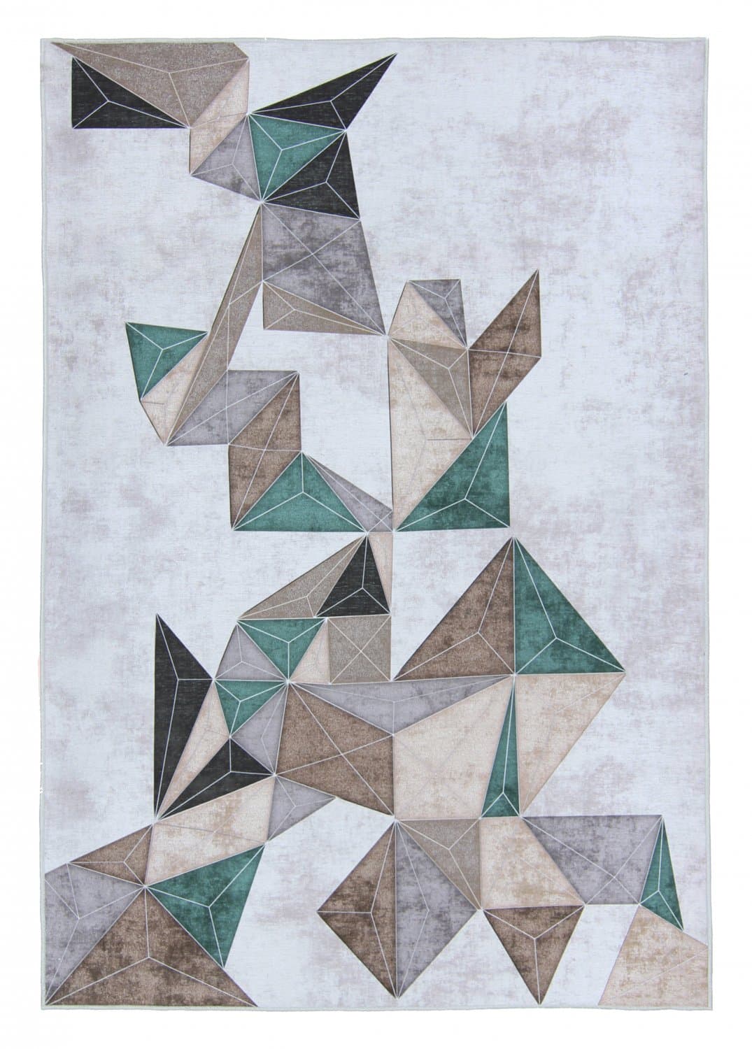 Wilton-teppe - Feres (grå/beige/multi) (Størrelse: 130 x 190 cm)