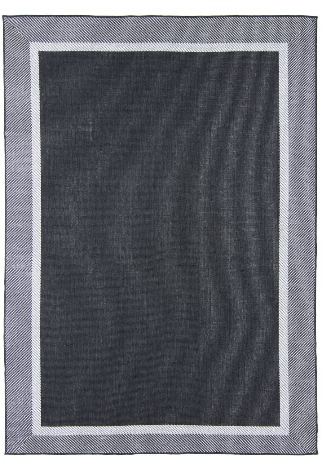 Innendørs/Utendørs tepper - Alta (svart) (Størrelse: 80 x 150 cm)