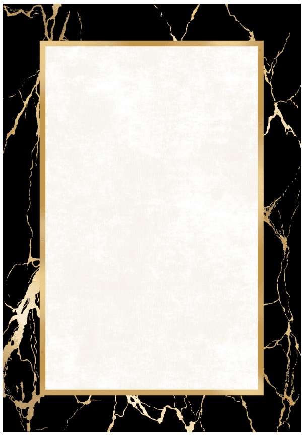 Wilton-teppe - Cerasia (svart/hvit/gull) (Størrelse: 200 x 280 cm)