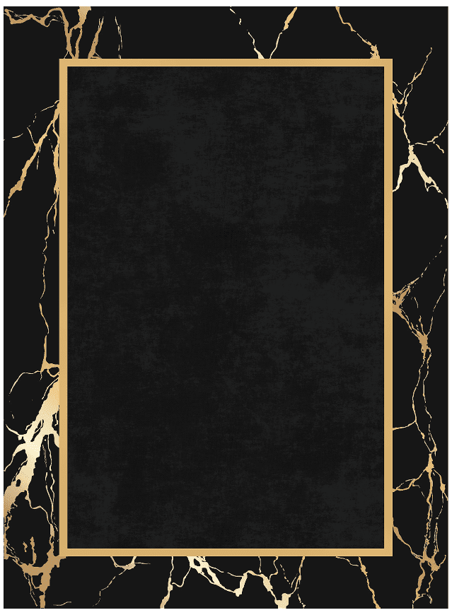 Wilton-teppe - Cerasia (svart/gull) (Størrelse: 160 x 230 cm)
