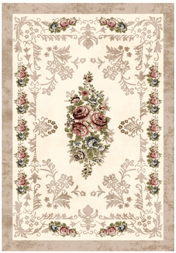 Wilton-teppe - Delpha (beige/multi) (Størrelse: 160 x 230 cm)