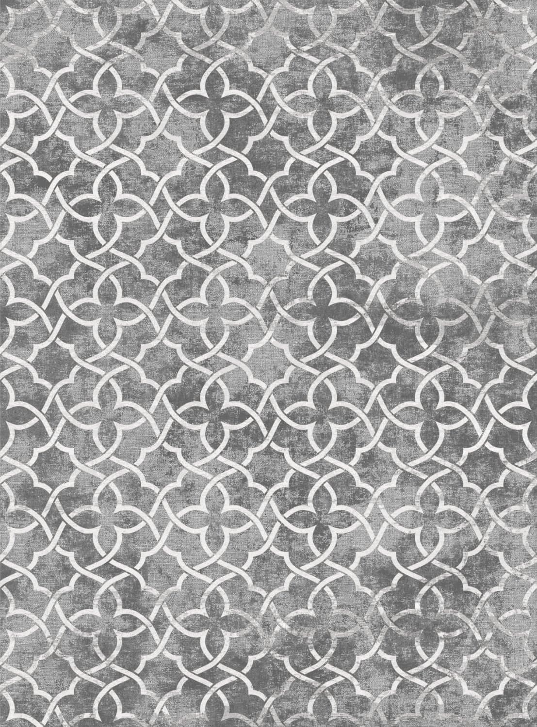 Wilton-teppe - Draham (grå) (Størrelse: 200 x 280 cm)