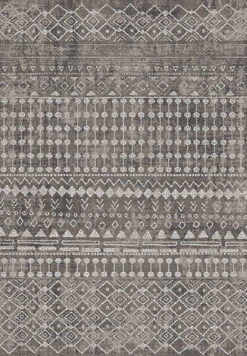 Wilton-teppe - Hergla (grå) (Størrelse: 200 x 280 cm)