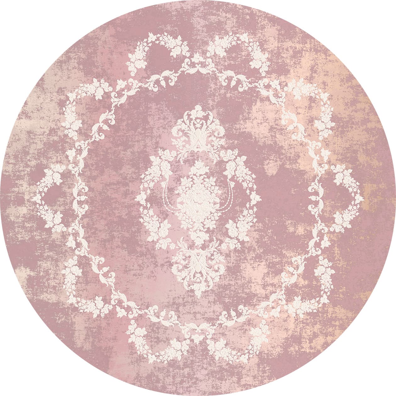 Rundt teppe - Nefta (rosa) (Størrelse: Ø 120 cm)