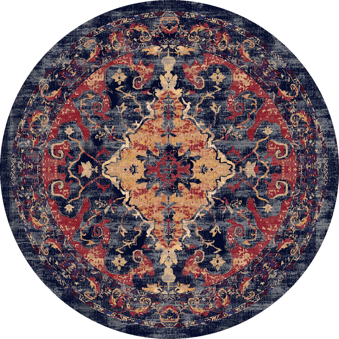 Rundt teppe - Tabarka (multi) (Størrelse: Ø 120 cm)