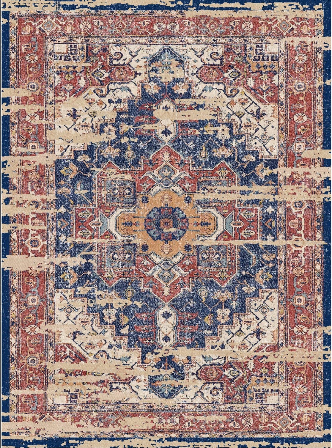 Wilton-teppe - Darnah (rød/multi) (Størrelse: 200 x 280 cm)