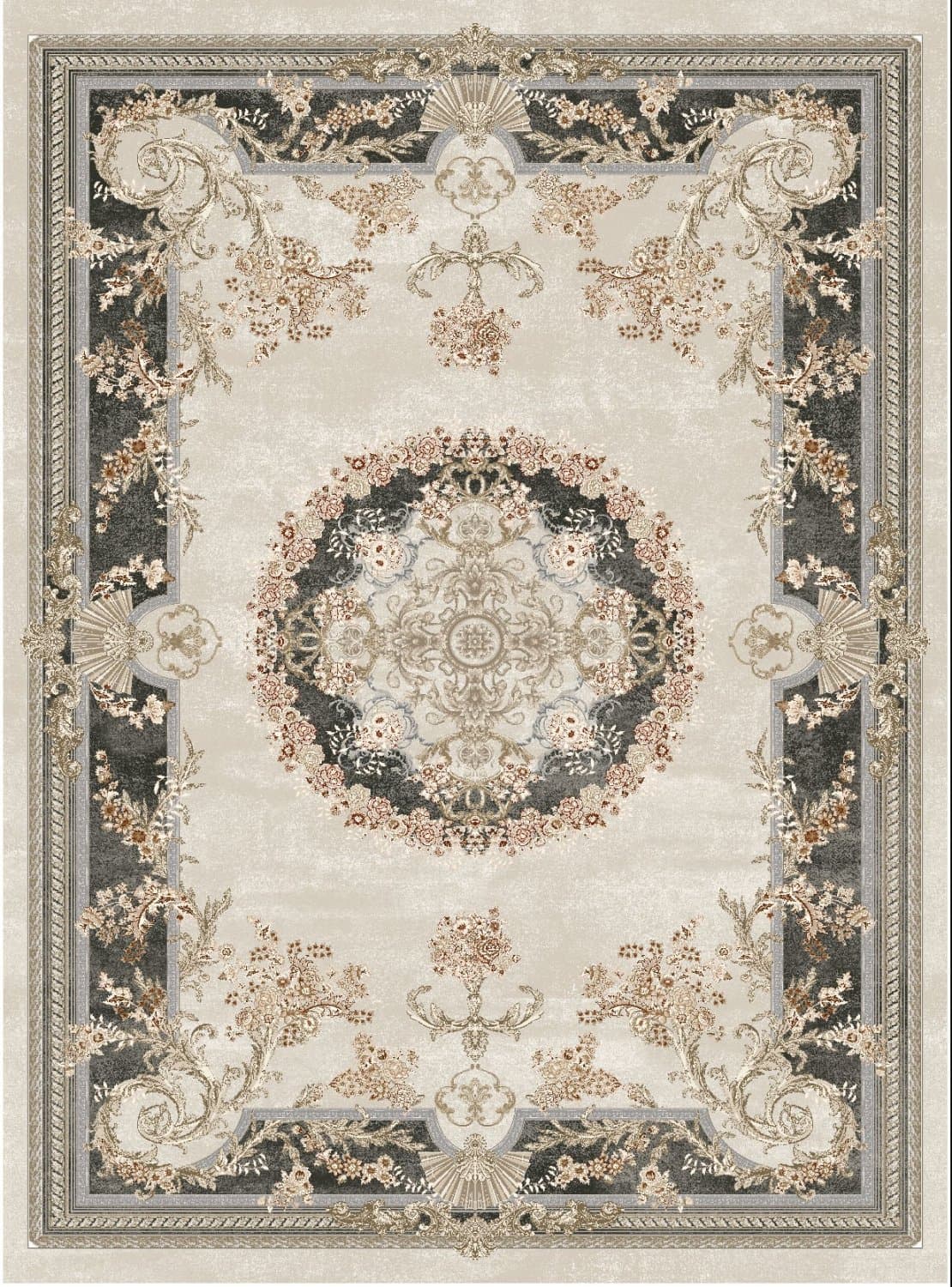Wilton-teppe - Marand (grå/beige) (Størrelse: 180 x 270 cm)