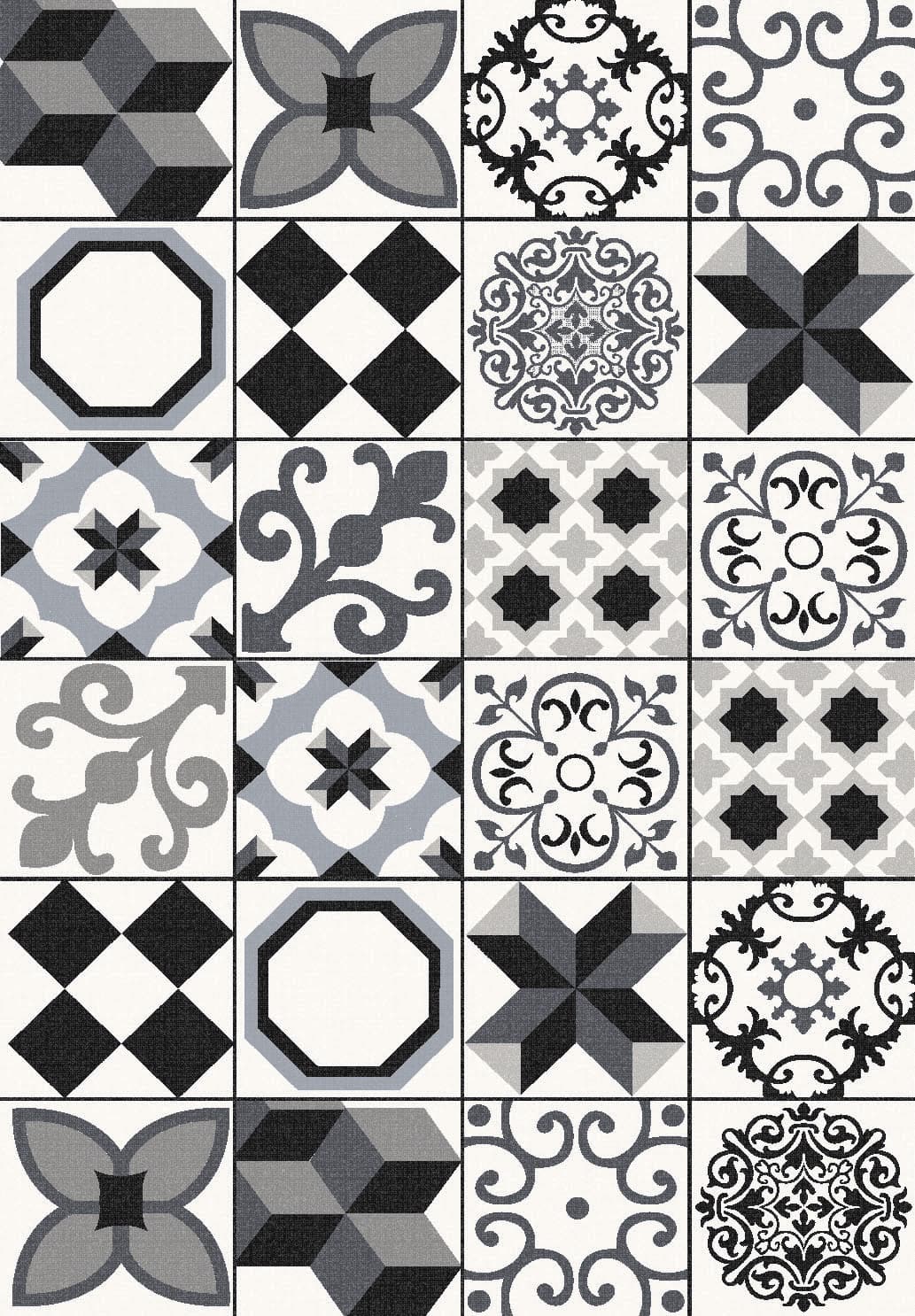 Wilton-teppe - Avent (beige/svart) (Størrelse: 200 x 280 cm)