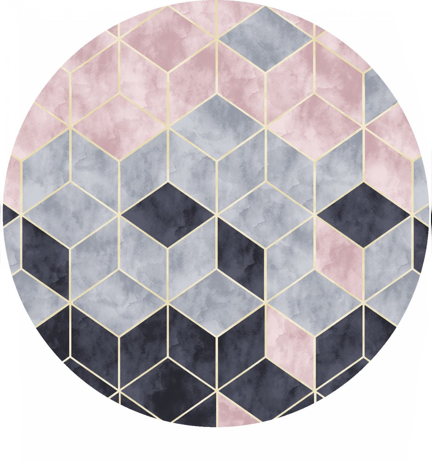 Rundt teppe - Brigooda (rosa) (Størrelse: Ø 200 cm)