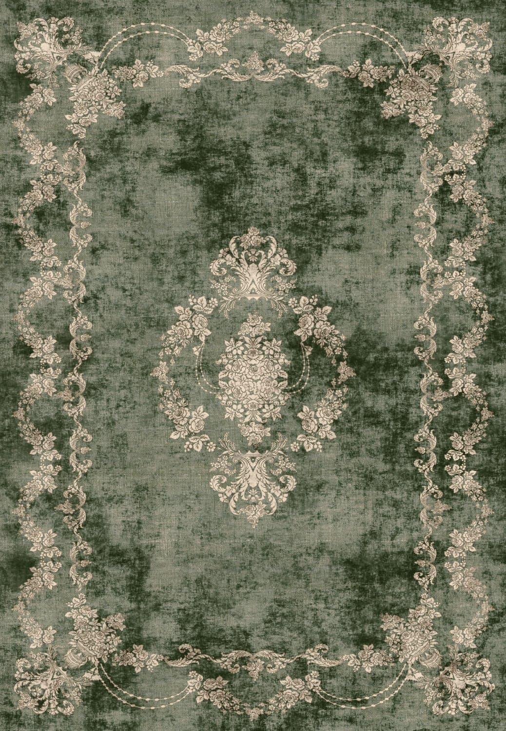 Wilton-teppe - Taknis (grønn) (Størrelse: 80 x 150 cm)