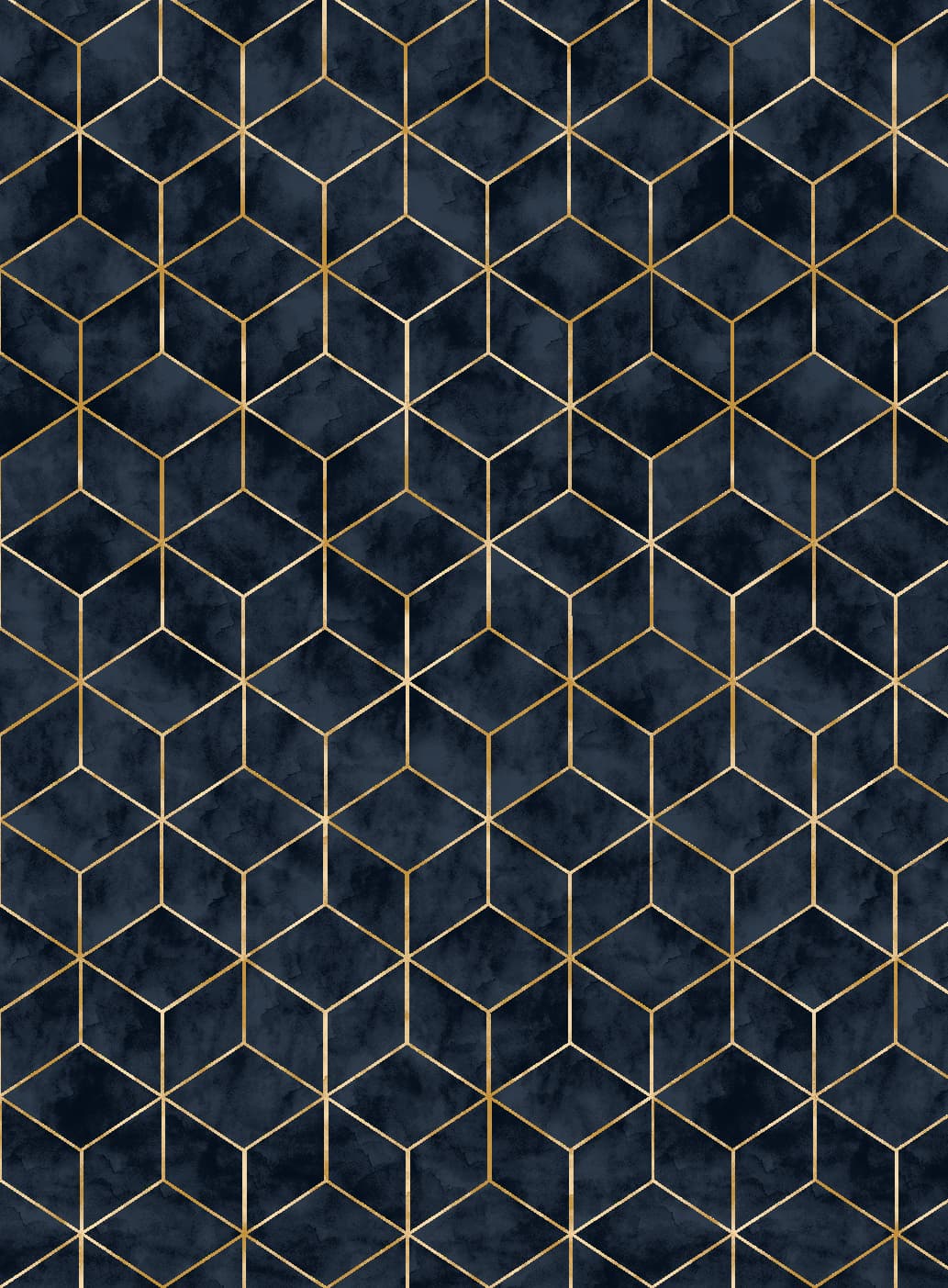 Wilton-teppe - Remy (mørkeblå) (Størrelse: 200 x 280 cm)