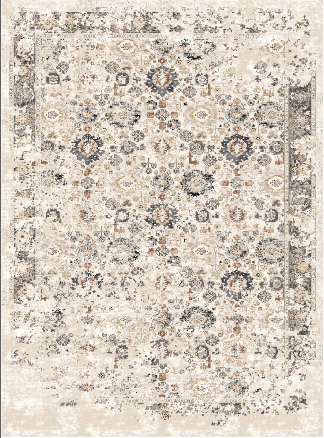 Wilton-teppe - Toujane (grå) (Størrelse: 130 x 190 cm)
