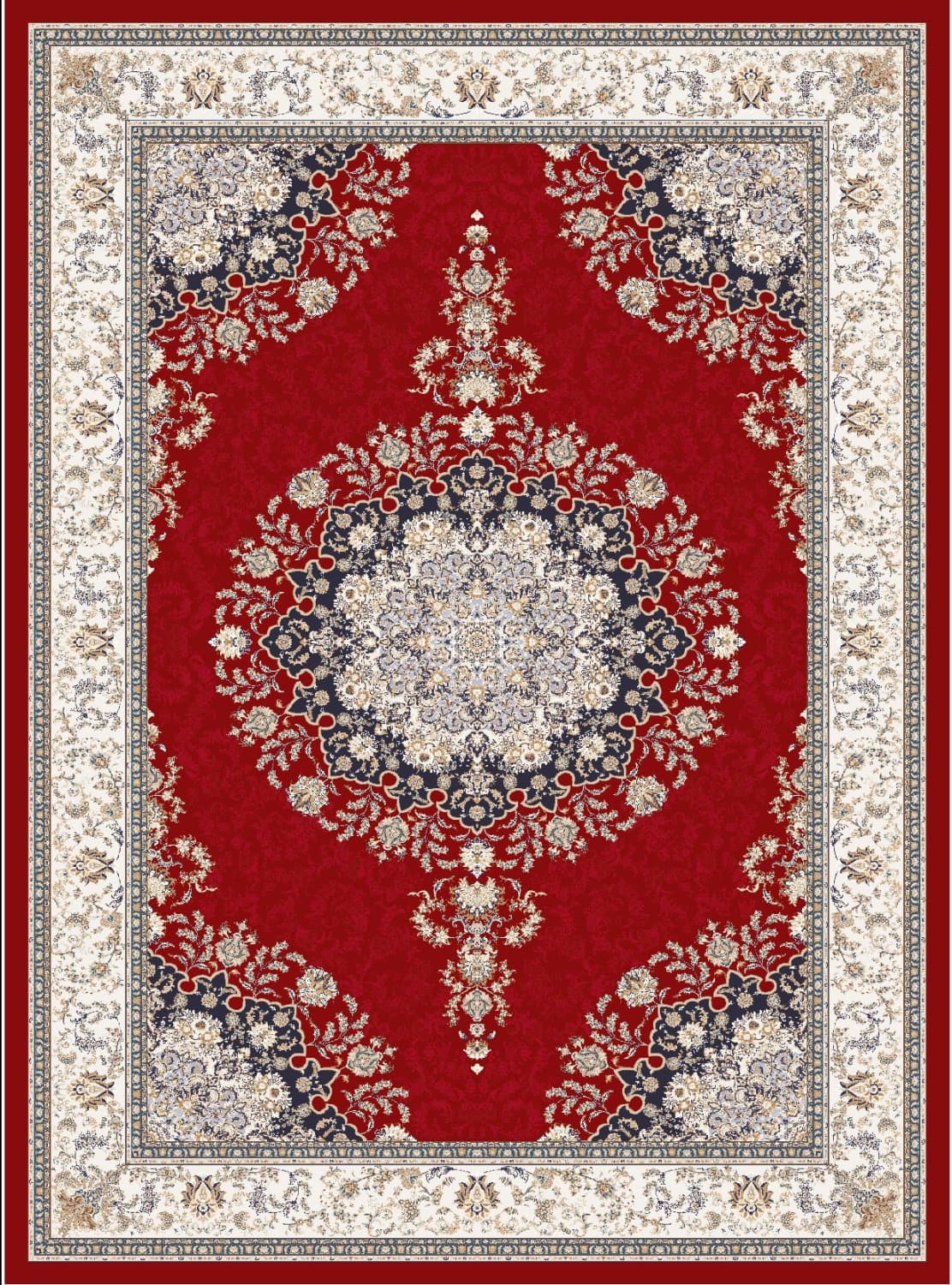 Wilton-teppe - Lice (rød/multi) (Størrelse: 160 x 230 cm)