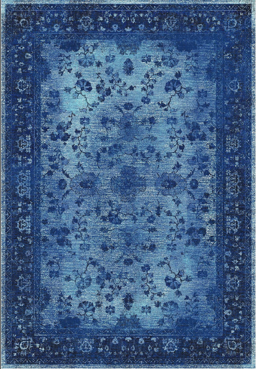 Wilton-teppe - Gombalia (blå) (Størrelse: 200 x 280 cm)
