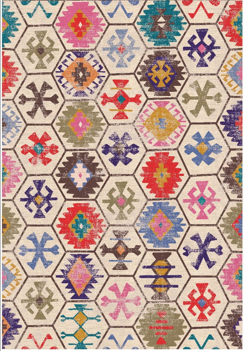 Wilton-teppe - Kulu (multi) (Størrelse: 240 x 340 cm)
