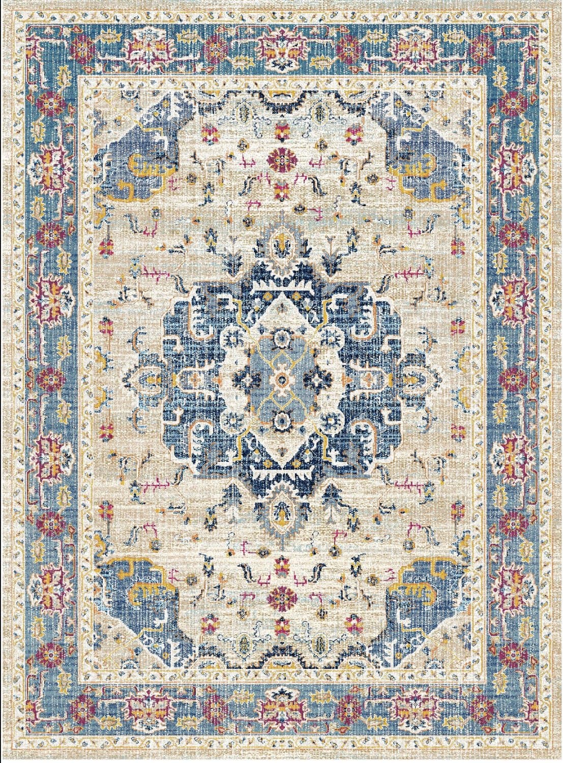 Wilton-teppe - Siliana (blå) (Størrelse: 160 x 230 cm)