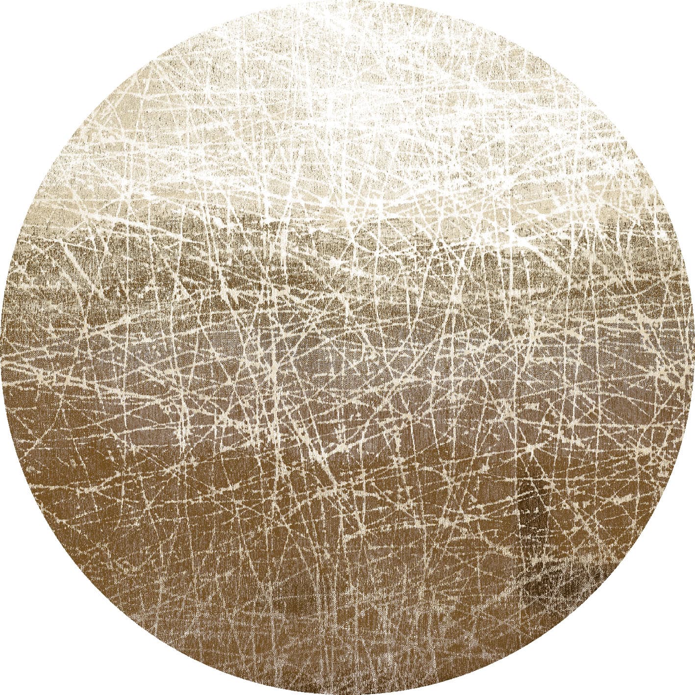 Rundt teppe - Jervis (beige) (Størrelse: Ø 160 cm)