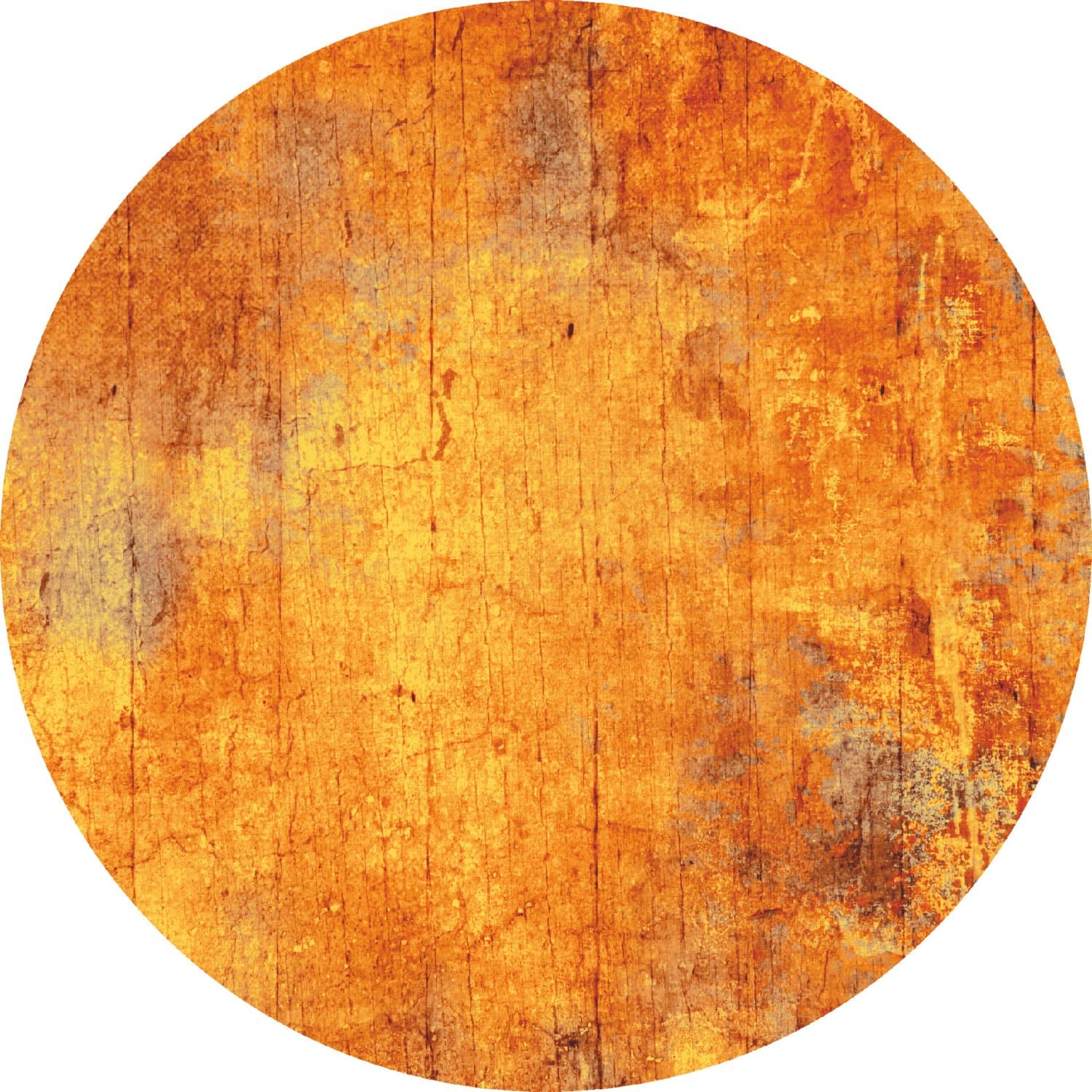 Rundt teppe - Cesano (oransje) (Størrelse: Ø 200 cm)
