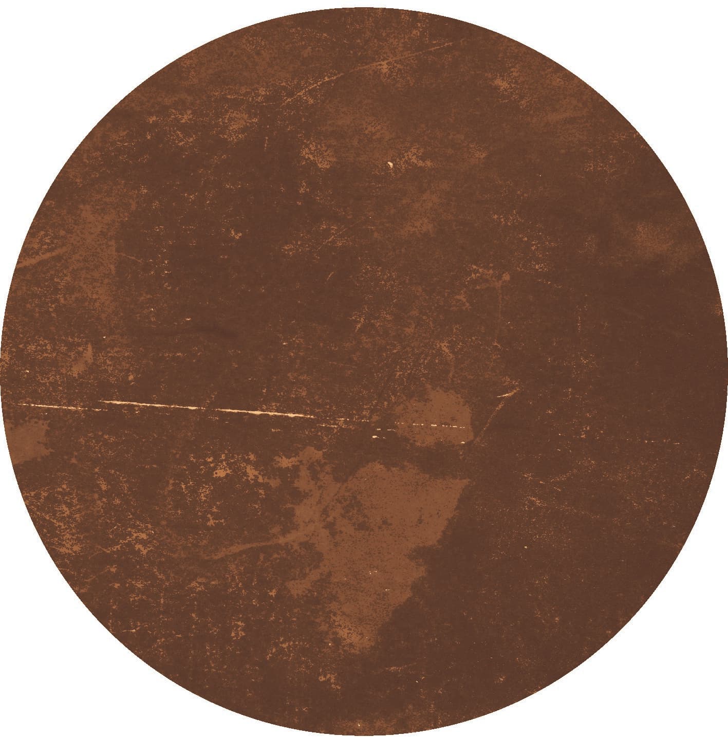Rundt teppe - Zahora (brun) (Størrelse: Ø 160 cm)