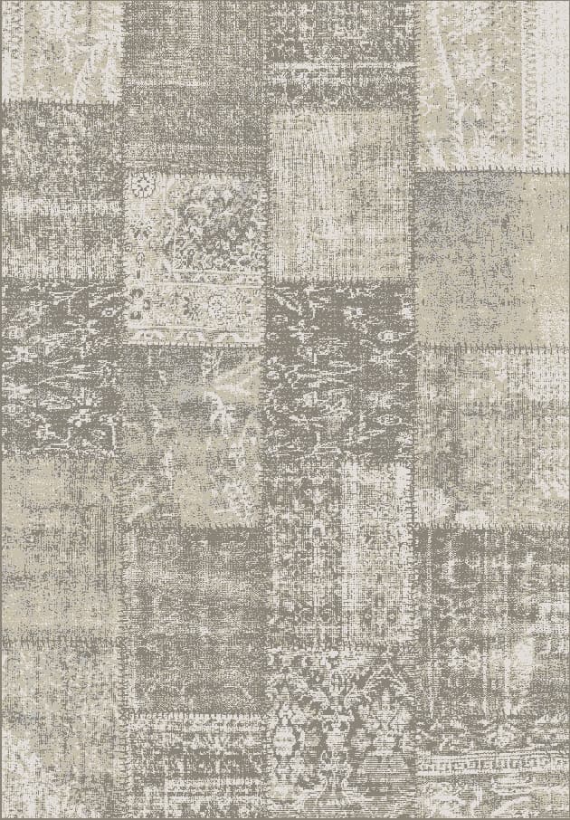 Wilton-teppe - Villani (grå/sand) (Størrelse: 140 x 200 cm)