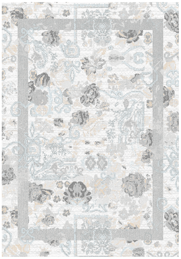 Wilton-teppe - Lefkada (hvit/multi) (Størrelse: 160 x 230 cm)