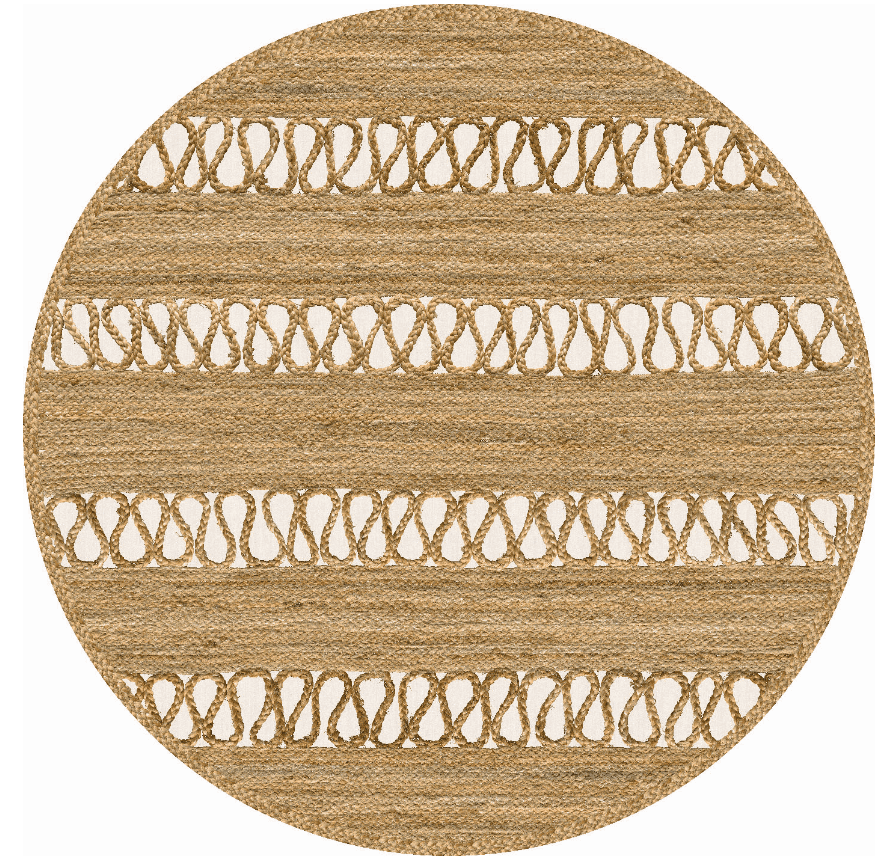 Rundt teppe - Levie (beige) (Størrelse: Ø 180 cm)
