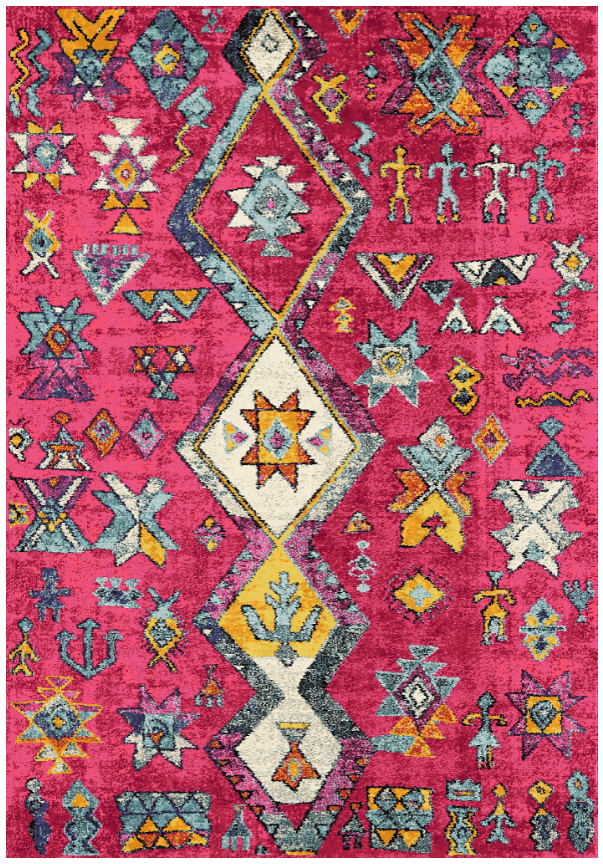 Wilton-teppe - Misare (rosa/multi) (Størrelse: 160 x 230 cm)