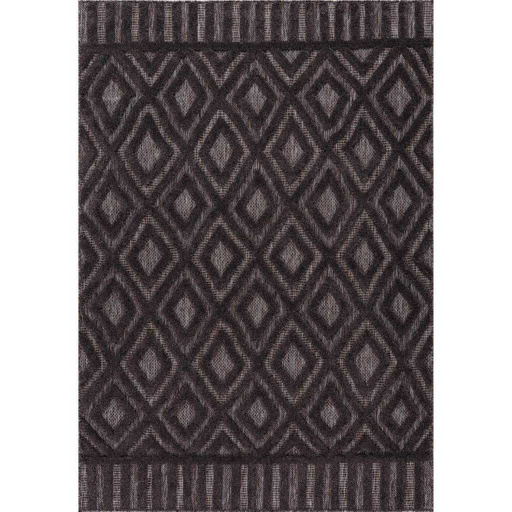 Shaggy Indoor-Outdoor - Lancaster (antrasitt) (Størrelse: 120 x 170 cm)
