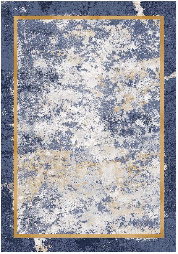 Wilton-teppe - Peri (blå/multi) (Størrelse: 160 x 230 cm)
