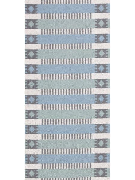 Plastmatter - Horredsmattan Märta (blå/grønn) (Størrelse: 70 x 350 cm)