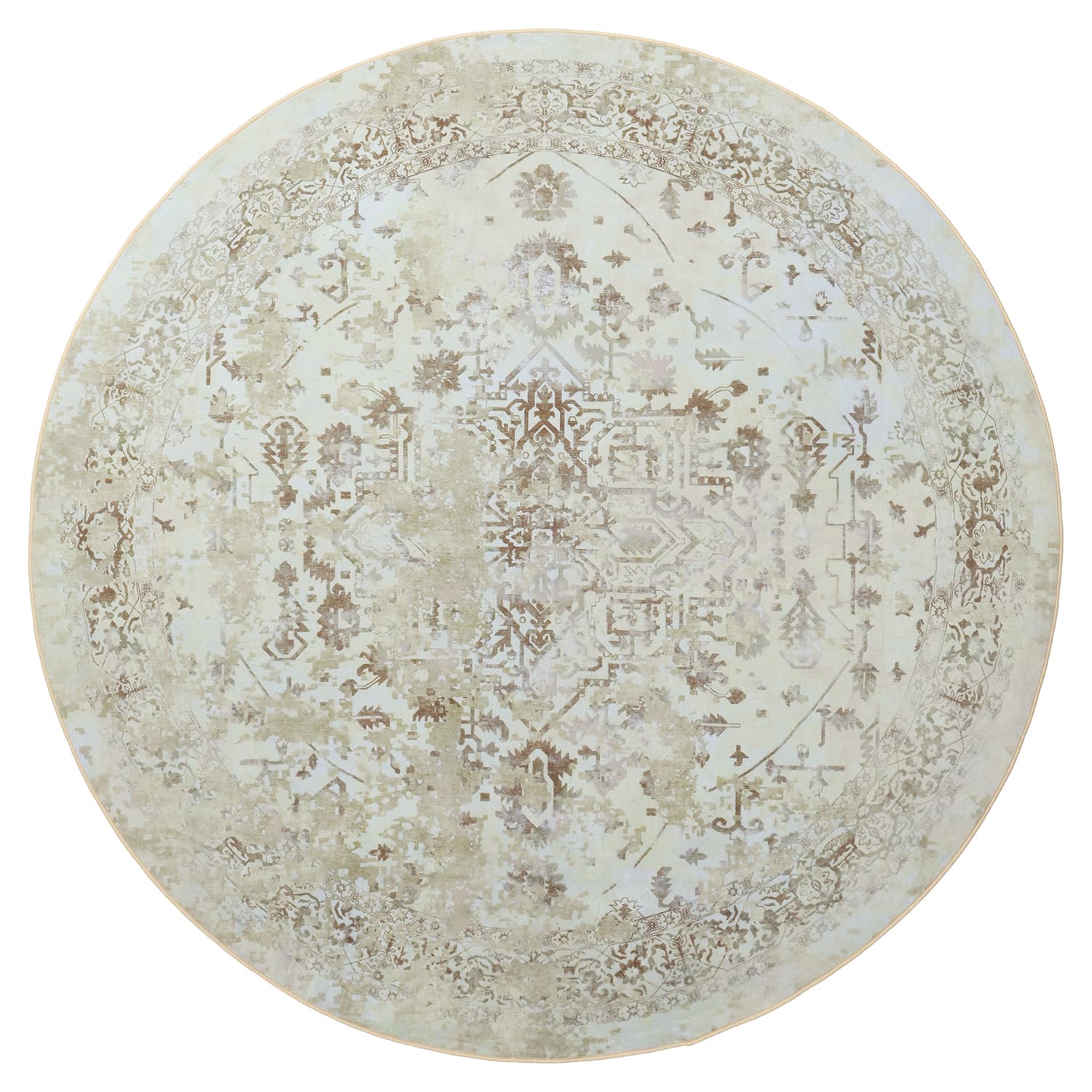 Rundt teppe - Mateur (beige) (Størrelse: Ø 120 cm)
