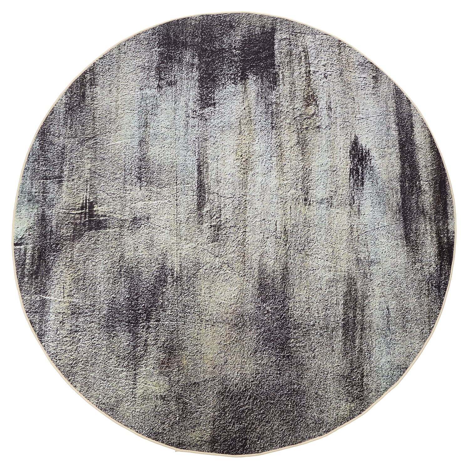 Rundt teppe - Polia (grå/brun) (Størrelse: Ø 160 cm)