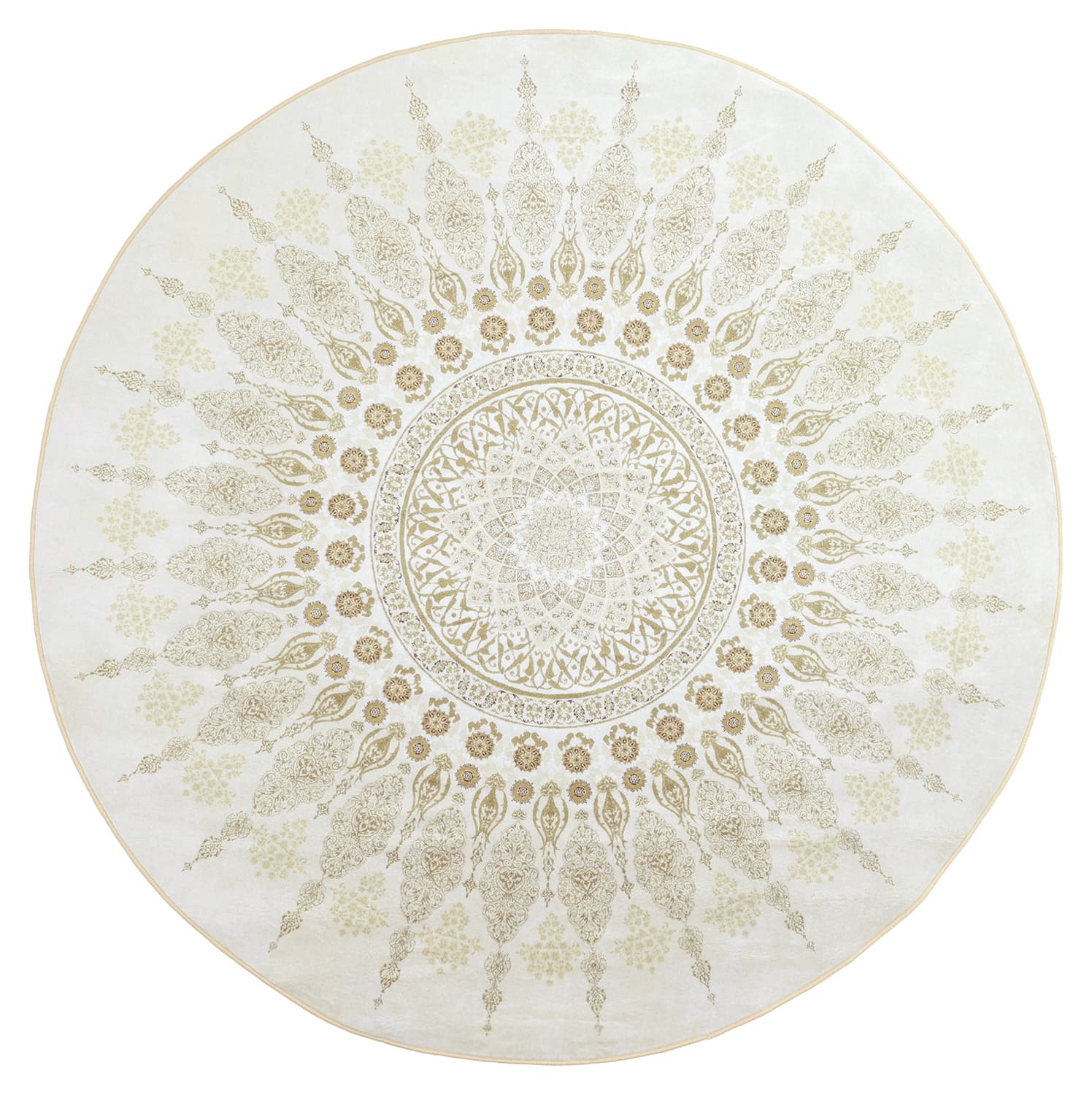 Rundt teppe - Sandrigo (beige) (Størrelse: Ø 240 cm)
