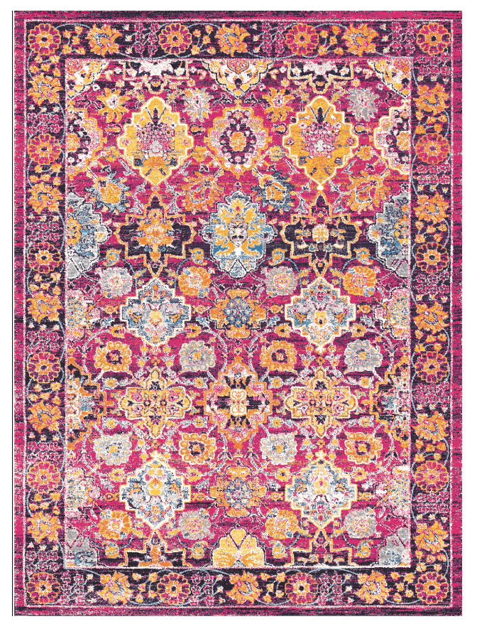 Wilton-teppe - Fernana (rosa/multi) (Størrelse: 160 x 230 cm)
