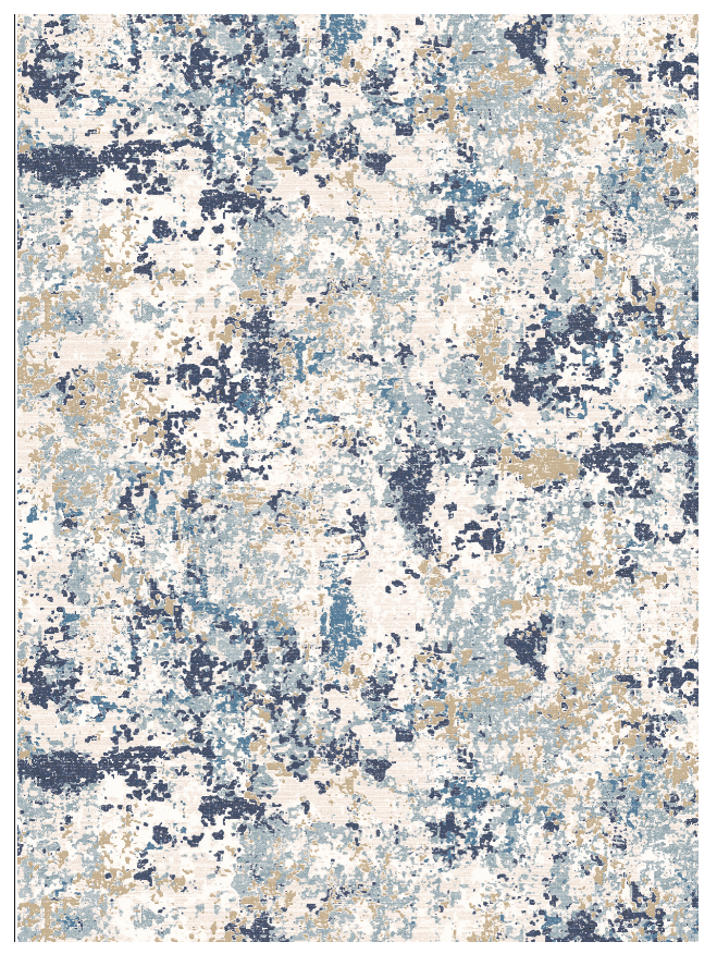 Wilton-teppe - Hiboun (blå) (Størrelse: 200 x 280 cm)