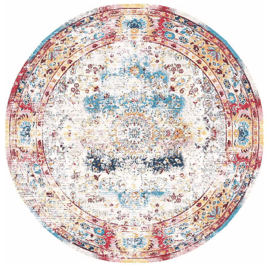 Rund teppe - Jedaida (multi) (Størrelse: Ø 120 cm)