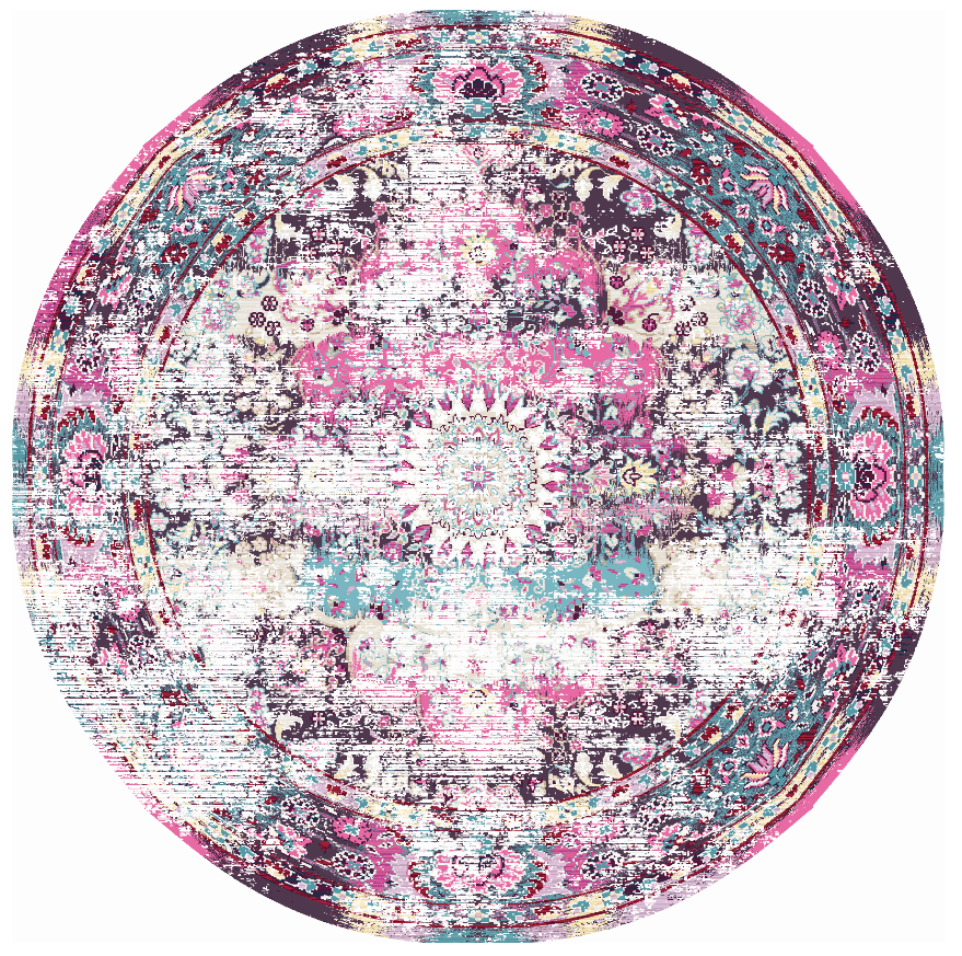 Rundt teppe - Jedaida (rosa/multi) (Størrelse: Ø 160 cm)
