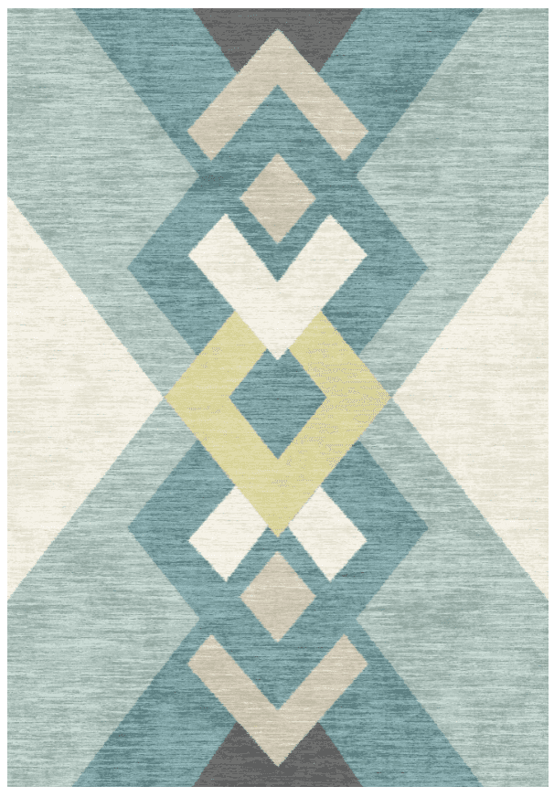 Wilton-teppe - Temara (blå/multi) (Størrelse: 160 x 230 cm)