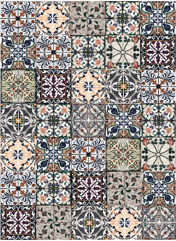 Wilton-teppe - Tierra (multi) (Størrelse: 200 x 280 cm)