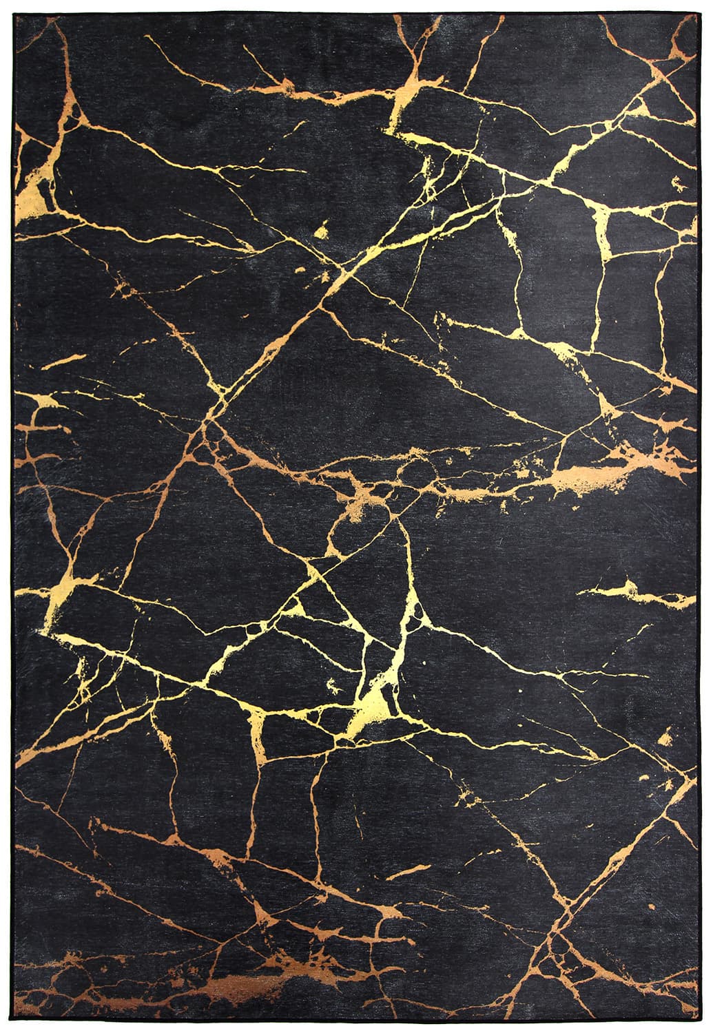 Wilton-teppe - Vieste (sort/gull) (Størrelse: 240 x 240 cm (firkantet form))