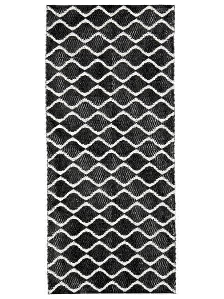 Plastmatter - Horredsmattan Wave (sort) (Størrelse: 70 x 350 cm)