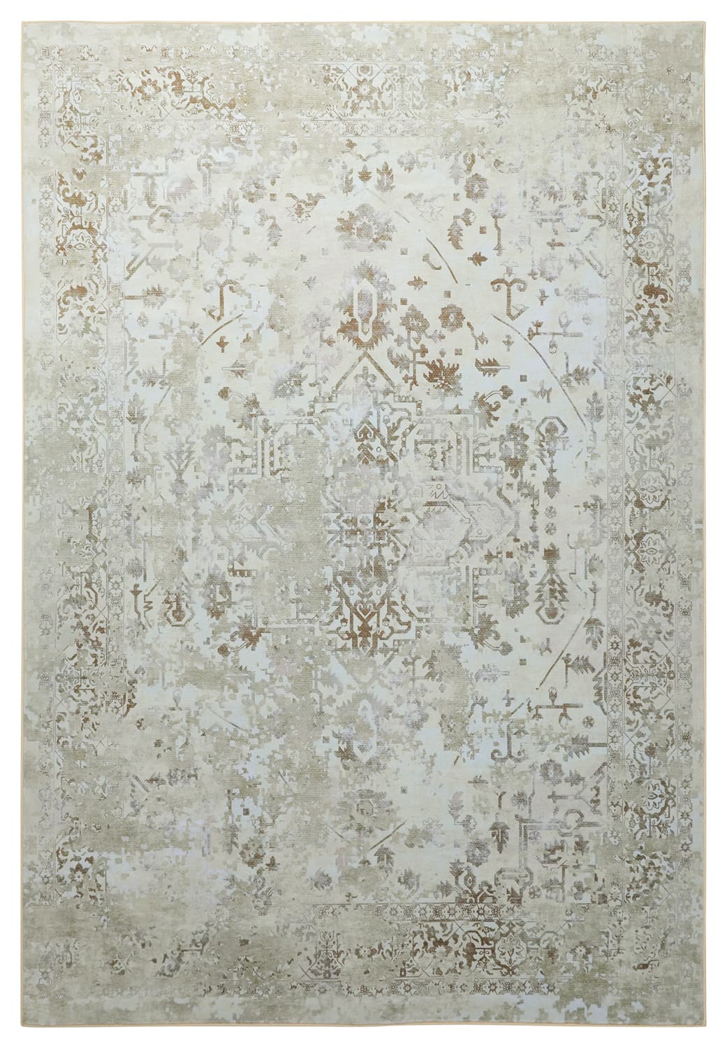 Wilton-teppe - Mateur (beige) (Størrelse: 200 x 200 cm (firkantet form))